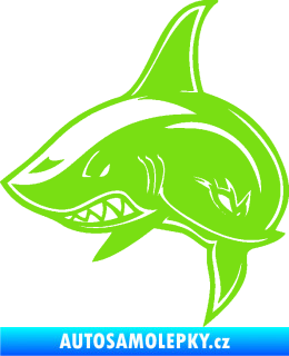 Samolepka Žralok 013 levá zelená kawasaki