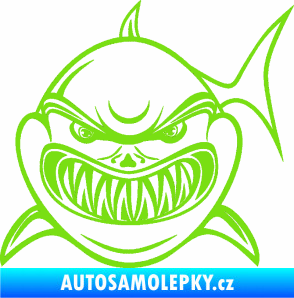 Samolepka Žralok 014 levá zelená kawasaki