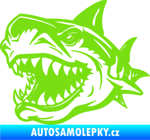 Samolepka Žralok 021 levá zelená kawasaki