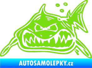 Samolepka Žralok levá zelená kawasaki