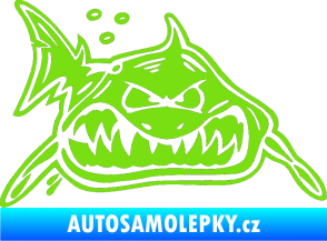 Samolepka Žralok pravá zelená kawasaki