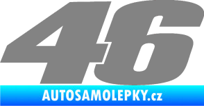 Samolepka 46 Valentino Rossi jednobarevná šedá