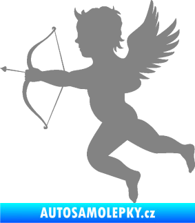 Samolepka Amor 001 levá cupid andílek šedá