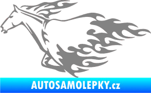 Samolepka Animal flames 003 levá kůň šedá