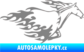 Samolepka Animal flames 003 pravá kůň šedá