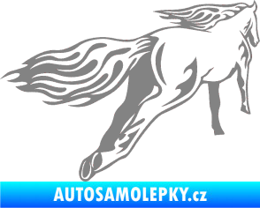 Samolepka Animal flames 009 pravá kůň šedá