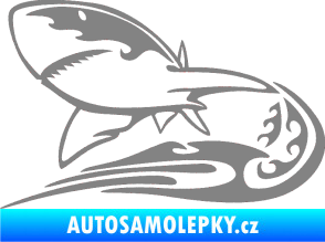 Samolepka Animal flames 041 levá žralok šedá