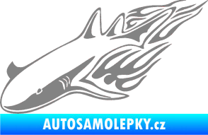 Samolepka Animal flames 048 levá žralok šedá