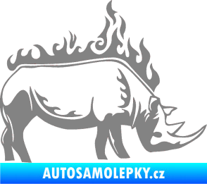 Samolepka Animal flames 049 pravá nosorožec šedá
