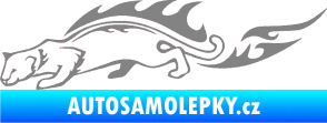 Samolepka Animal flames 056 levá puma šedá