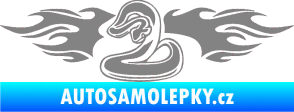 Samolepka Animal flames 072 levá had šedá