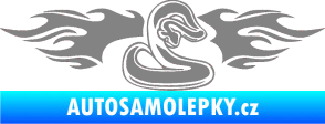 Samolepka Animal flames 072 pravá had šedá