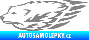 Samolepka Animal flames 078 levá  vlk šedá