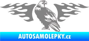 Samolepka Animal flames 094 levá orel šedá