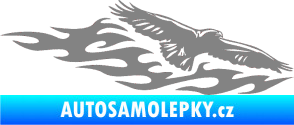 Samolepka Animal flames 097 pravá orel šedá