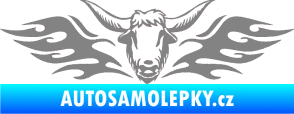 Samolepka Animal flames 098 levá býk šedá