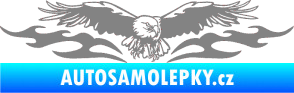 Samolepka Animal flames 100 pravá orel šedá