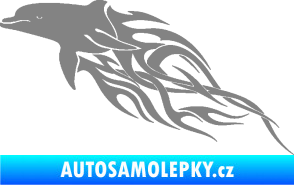 Samolepka Animal flames 102 levá delfín šedá