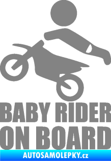 Samolepka Baby rider on board levá šedá