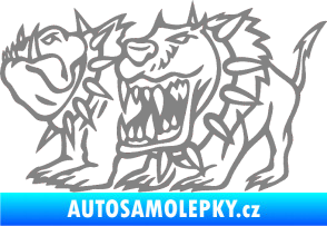 Samolepka Bad dogs levá zuřiví psi šedá
