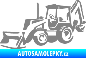 Samolepka Bagr 002 levá šedá