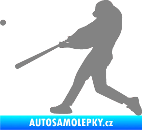Samolepka Baseball 001 levá šedá