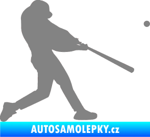 Samolepka Baseball 001 pravá šedá
