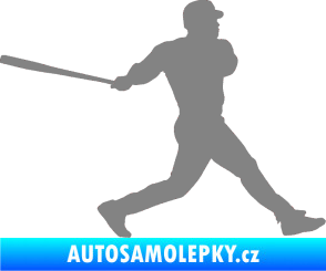 Samolepka Baseball 002 pravá šedá