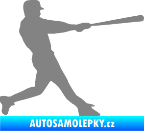 Samolepka Baseball 004 pravá šedá