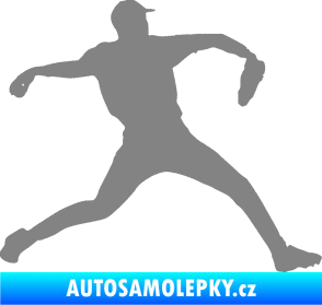 Samolepka Baseball 019 pravá šedá