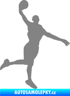 Samolepka Basketbal 012 pravá šedá