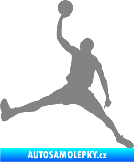 Samolepka Basketbal 016 levá šedá