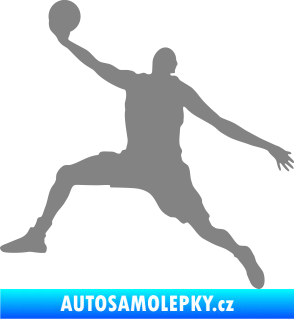 Samolepka Basketbal 002 levá šedá