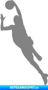 Samolepka Basketbal 003 levá šedá