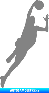 Samolepka Basketbal 003 pravá šedá