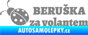 Samolepka Beruška za volantem šedá