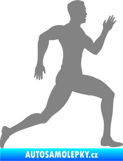 Samolepka Běžec 003 pravá šedá