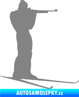 Samolepka Biatlon 001 pravá šedá