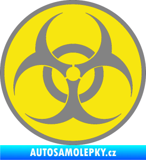 Samolepka Biohazard barevný  šedá