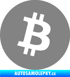 Samolepka Bitcoin 001 šedá