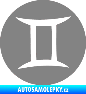 Samolepka Blíženci 001 - horoskop šedá