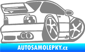 Samolepka BMW e46 karikatura pravá šedá