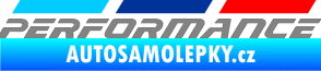 Samolepka BMW M Performance nad sebou šedá