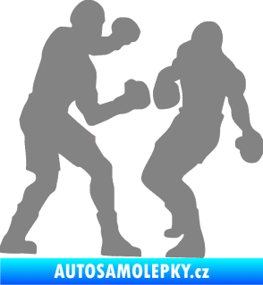 Samolepka Boxeři 001 pravá šedá