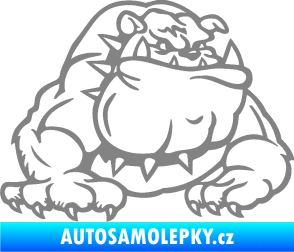 Samolepka Buldog 001 pravá pes šedá