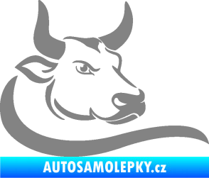 Samolepka Býk 008 pravá šedá
