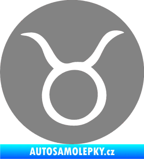 Samolepka Býk zvěrokruh 001 - horoskop šedá