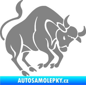 Samolepka Býk zvěrokruh 004 pravá šedá
