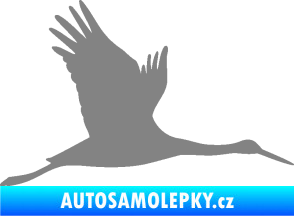 Samolepka Čáp 002 pravá šedá