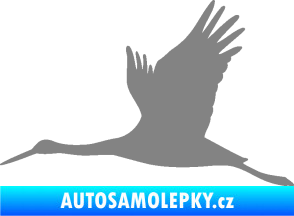 Samolepka Čáp 002 levá šedá